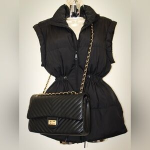 Express Black Down Puffer Vest